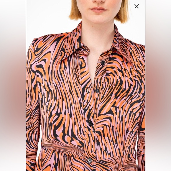 NWT Pinko Button Down Long Dress Size 36 or Small - Picture 9 of 13